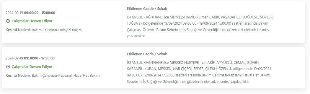 İstanbul'un 19 ilçesinde bu gece yarısından itibaren elektrikler kesiliyor 8